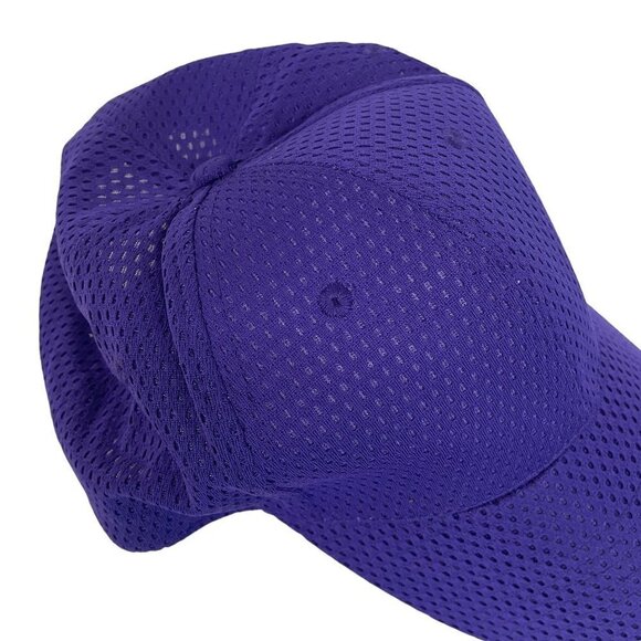 Vintage Cobra Cap Hat Blank Plain Curved Purple Hook Loop - Picture 2 of 5